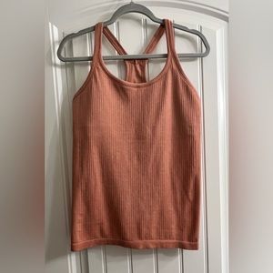 Lululemon Waist length Racerback Ribbed Tank with shelf bra